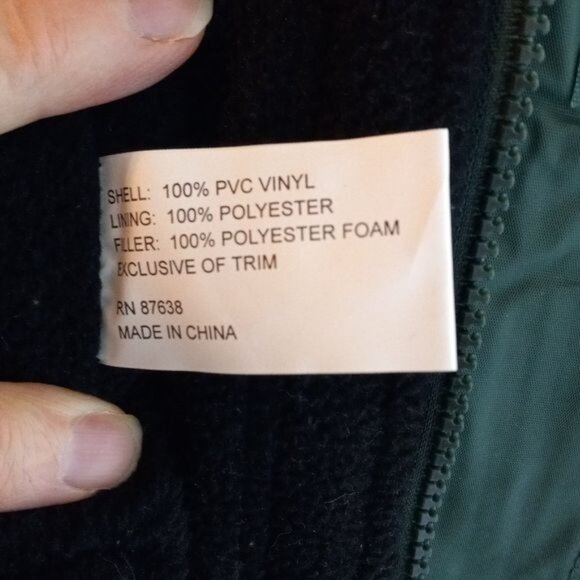 MBL 4/5 Boys Reflective Hooded Jacket Green Blue PVC Vinyl Polyester Coat - Picture 8 of 9